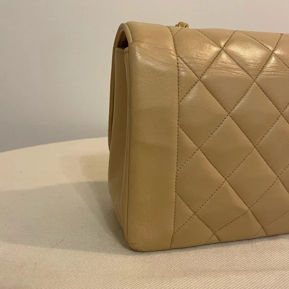 Chanel Beige Vintage Medium Diana Flag Bag - Picture 5 of 11